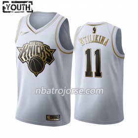 Barn New York Knicks Tröja Frank Ntilikina 11 2019-20 Nike Vit Golden Edition Swingman